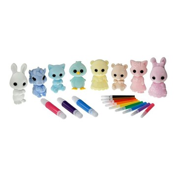 TAKARA TOMY 畫畫毛絨好朋友可愛豪華dx組 DIY繪畫玩具組  1入  夢幻小動物