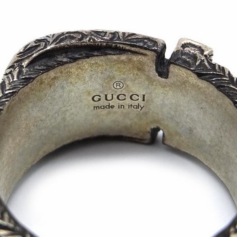 GUCCI ガーデン アラベスク ベルトモチーフ リング SV925 21号 GUCCI ガーデン アラベスク ベルトモチーフ リング SV925 21号