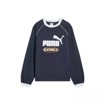 PUMA 長袖 流行系列 FUTURE PUMA ARCHIVE 深藍 薄長T 中性 63707816