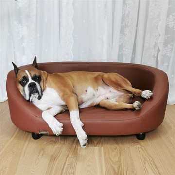 皮質免洗寵物狗沙發法斗中型金毛狗窩大型犬不粘毛夏天皮狗床離地