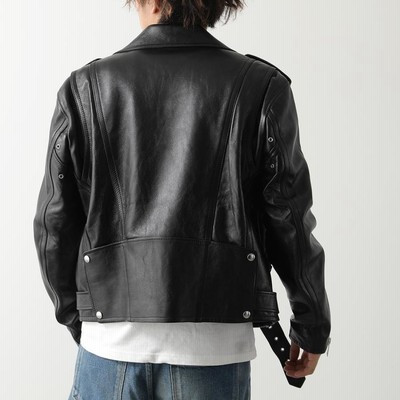 CELINE◆お洒落ベルト バイカー ジャケット ソフトラムスキン CELINE セリーヌ ライダースジャケット 2EE31280D.38NO メンズ