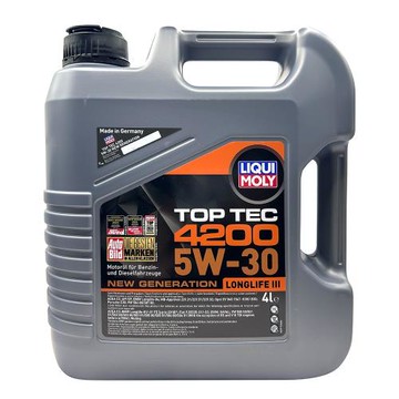 LIQUI MOLY Top Tec 4200 5W-30 全合成機油 4公升