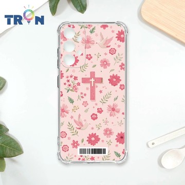 TRON 三星 A33 5G 十字架粉色系 四角防摔載具殼 軟殼 手機殼