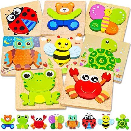 Bekayshad Wooden Puzzles Toddler Toys Gifts for Year Old Boys