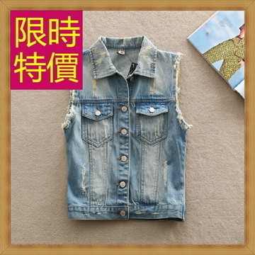 牛仔背心 丹寧馬甲-水洗百搭經典女背心外套2色55i4【獨家進口】【米蘭精品】