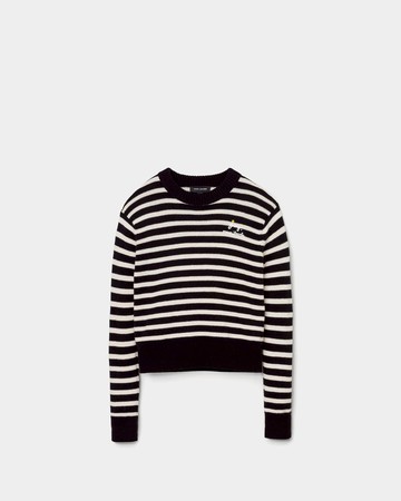 MARC JACOBS JOY 條紋圓領針織衫 - 黑/白 / S
