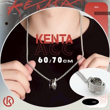 🌾健太選物🌾疊圈戒指項鍊雙環精緻項鍊掛墜男吊墜男鈦鋼戒指項鍊潮流項鍊男字母圈鍊子男戒指項鍊潮流街頭明星同款