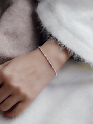 純銀滿天星手鏈女韓版簡約復古風小眾設計手鐲個性閨蜜新款潮1入