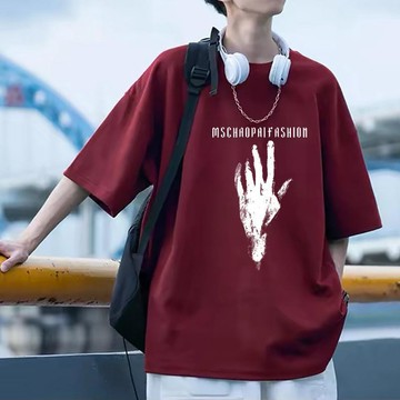 【臺灣出貨】創意個性設計感大碼上衣 150公斤大尺碼上衣男 100%純棉短袖T恤 休閒時尚百搭寬鬆全棉 棉T