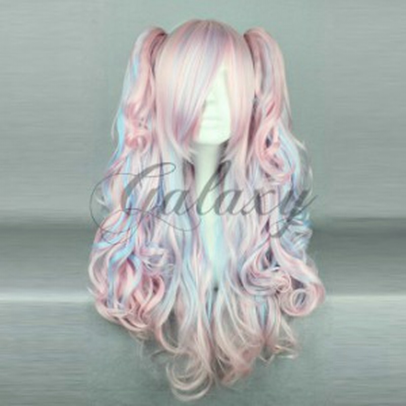 原宿ガール 可愛い ロリータ ピンク ブルー 巻き髪 ツインテール コスプレウィッグ Wig 053a 通販 Lineポイント最大2 0 Get Lineショッピング