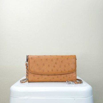 【M2nd】喜玥鴕鳥皮三折包(駝-T40A)