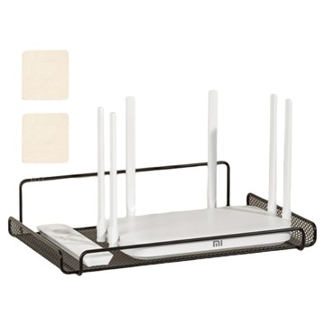 Home of flowers 繁花之家 鐵製壁掛置物架 附無痕掛鉤 2個  黑色  1層  30 x 17 x 3cm