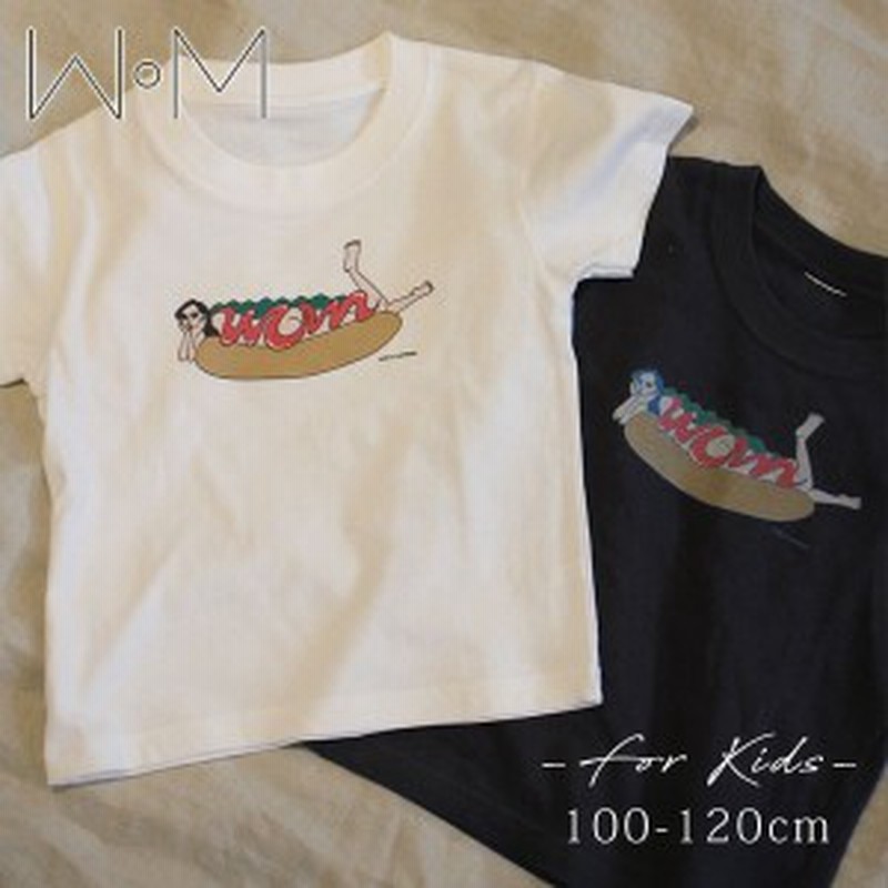 Sale50 Off Wom ワム Hot Dog Girl Print Tee Tシャツ 半袖 Snb J 12 親子ペア ペア キッズ 子供服 ペアルック Midori コラボ オリジ 通販 Lineポイント最大get Lineショッピング