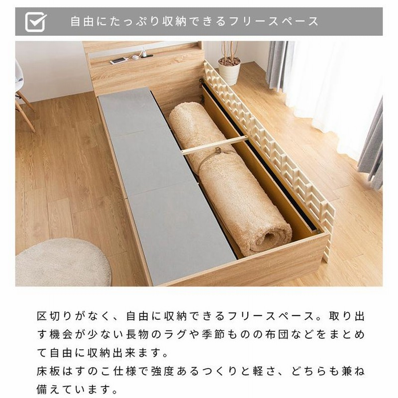 ベッド シングルベッド 収納付き ベッドフレーム シングル ベット ...