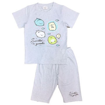 角落小夥伴 - 男童短袖睡衣套裝-潛水-灰