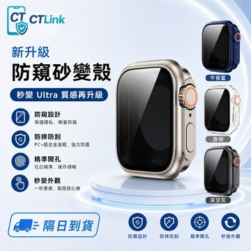 360度防窺 秒變Ultra防水錶殼 適用 Apple Watch 11 10 9 8 SE手錶錶殼 46mm 49mm