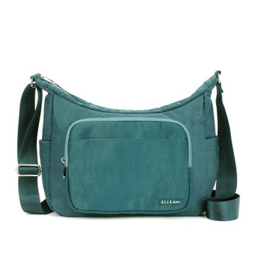 【ELLE Active】悠遊漫步系列-側背包/斜背包-大-綠色