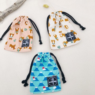 小束口收納袋 / 柴犬與富士山