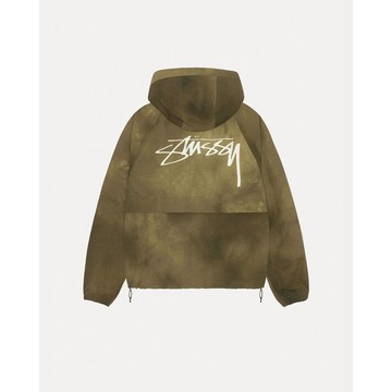 AirRoom 正品 2024AW STUSSY BEACH SHELL WAVE DYE 渲染 連帽 外套 風衣