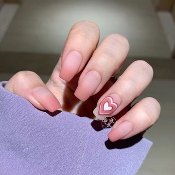 蜜桃甜心多層暈染中長款穿戴甲