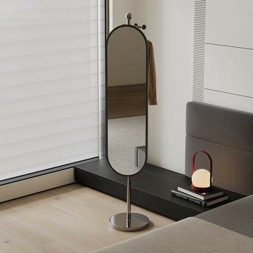 吊衣桿 掛衣架 衣帽架 免運 附發票 穿衣鏡衣帽架一體落地全身客廳臥室立式旋轉家用衣服玄關掛衣架