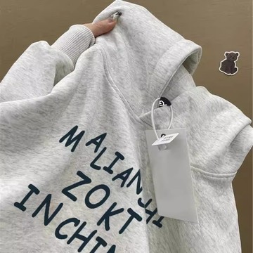 高頻好穿~ 韓系復古 簡筆英文 純棉帽t 連帽衛衣 重磅刷毛 保暖衛衣 套頭帽踢 國中生女裝 慵懶風 韓國帽t 冬季衛衣