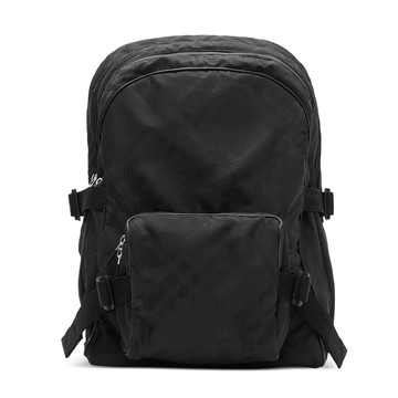 BURBERRY格紋提花後背包(黑色)