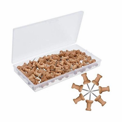 Yorkereynom 画鋲 100個入り 押しピン プッシュピン 画びょう I字型デザイン 木製画鋲 Diy 事務用品 学校 地図 掲示板 写真 カ 通販 Lineポイント最大get Lineショッピング