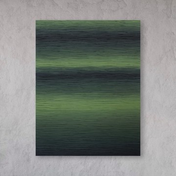 【寂靜之流】室內藝術-綠簡約抽象