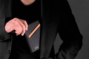 護照夾_時尚黑【可加購雷雕刻字】