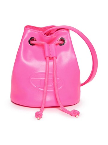 Diesel Kids - Oval D logo-embossed bucket bag - kids - Bio Polyurethane - One Size - Pink