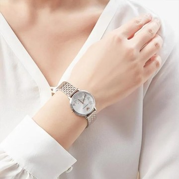 【Armani 亞曼尼】KAPPA系列 AR11113 優雅 質感 立體印花錶盤 不鏽鋼 石英 女錶