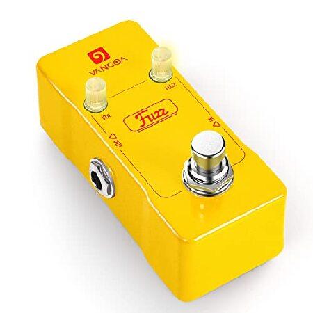 Vangoa Fuzz Pedal, Mini Fuzz Pedal for Electric Guitar, Fuzz Guitar Pedal Single Type DC 9V True Bypass, Yellow 並行輸入