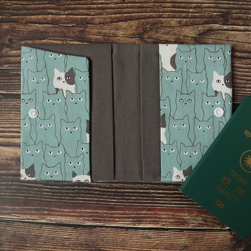 【小貓咪】日本口布料 限量 純棉布料手作  護照套 護照夾 護照