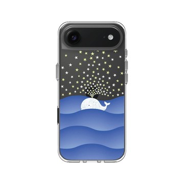 iPhone Air Clear Case（相機按鈕） 透明 - Ocean Collection: Let's Sea 海洋系列：一路向海 - 海波交響（鯨魚）