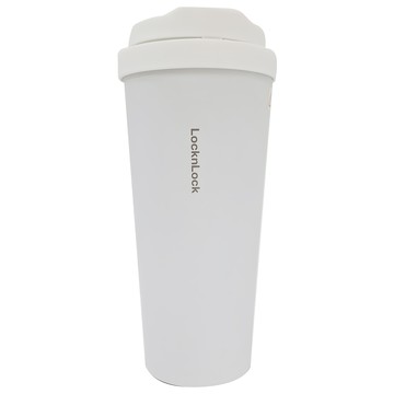 LocknLock 樂扣樂扣 韓風簡約彈跳316不鏽鋼杯  白色  550ml  1個