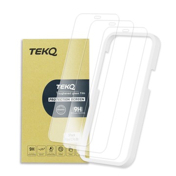 TEKQ iPhone 12 mini 9H鋼化玻璃 螢幕保護貼 3入 附貼膜神器