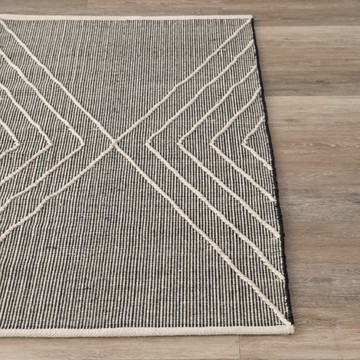 艾禮思緹花棉地毯 140x200cm 交叉菱格