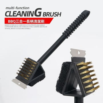 CLS 三合一烤網清潔刷 烤爐清潔刷 烤肉網刷 烤肉刷 清潔刷 鐵刷 烤肉必備刷具 烤肉爐鐵刷 烤網專用清潔鐵刷