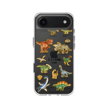 iPhone Air Clear Case（相機按鈕） 透明 - 大人の図鑑 - 恐龍編_圖鑑風