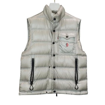 Moncler 尼龍男款背心(淺灰)