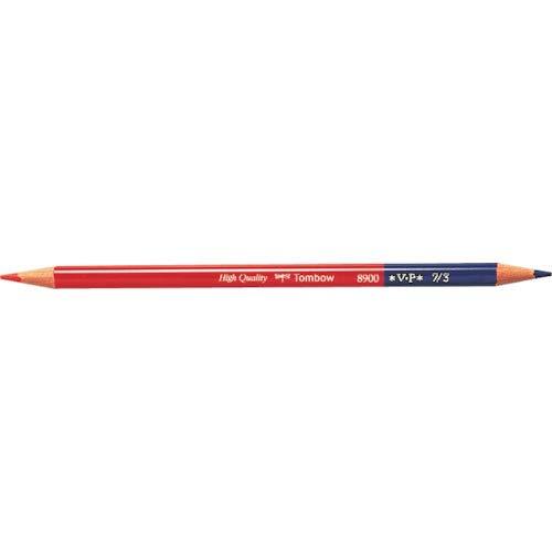トンボ鉛筆 赤青鉛筆 8900VP 丸軸 朱藍7:3 1ダース 8900-VP7