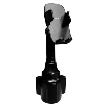 LISEN 李森 杯座支架 拉絲款 適用於4.7~7.2英吋手機 360°旋轉  黑色  1個