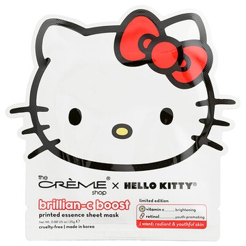 The Creme Shop, Hello Kitty® ，Brillian-C Boost，印花精華美容面膜，1 片，0.88 盎司（25 克）