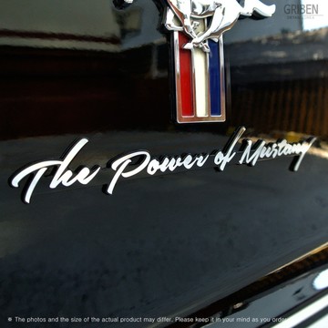GRIBEN 福特野馬 The power of mustang 標語汽車徽章  鏡面鍍鉻