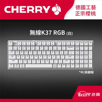 CHERRY 德國櫻桃 XTRFY 無線 三模 電競鍵盤 K37 RGB 白 中文