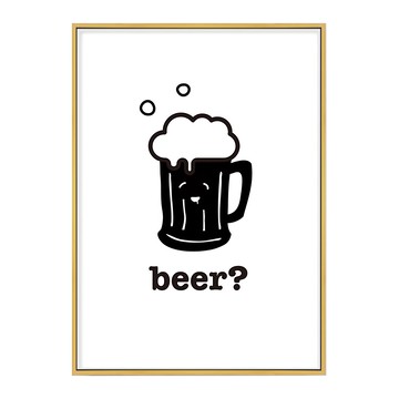 Beer 掛畫 42 x 59.4cm - 趣味居家裝飾壁畫  金色