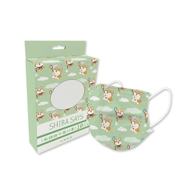 【Shiba Says 柴語錄】成人平面醫療口罩-廢柴抓昆蟲 （10入/盒） （17.5*9.5cm）_廠商直送