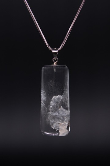 虛室生白 - 白水晶天然水膽路水晶 S925銀項鏈 招財 避邪化煞