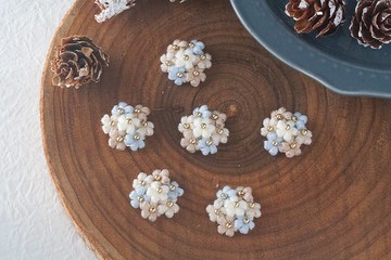 小花花束耳針/耳夾